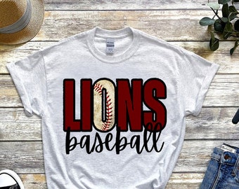 Lions Baseball PNG | Digital Download | Custom Digital | Lions PNG