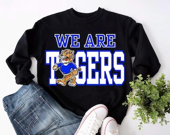 We Are Tigers PNG, Vintage Team Mascot Shirt Design, Game Day School Spirit Graphic, Sports Sublimation File, Instant Download