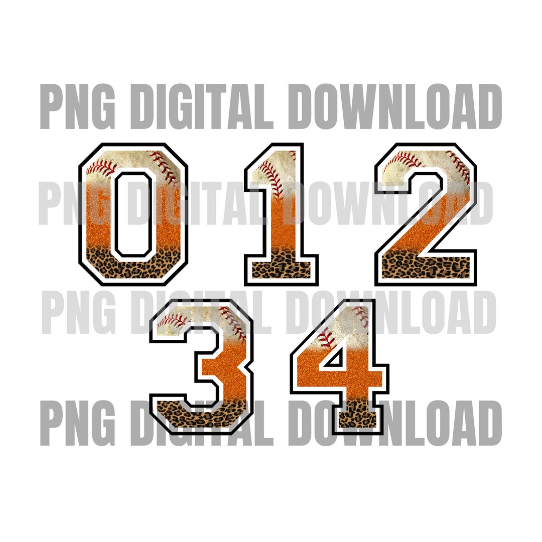 Baseball Numbers 04 Sublimation Design Sublimation PNG Digital
