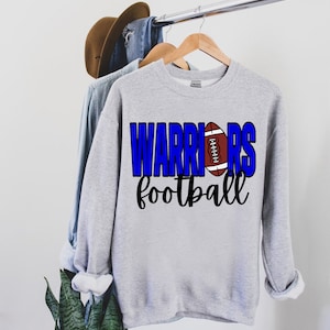 Warriors Football PNG | Sublimation Design | Digital Download | Warriors | Warriors PNG
