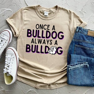 Once a Bulldog always a Bulldog PNG | Purple Bulldog Design | Bulldogs PNG