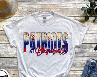 Patriots Baseball PNG | Patriots Digital Download | Patriots Baseball PNG