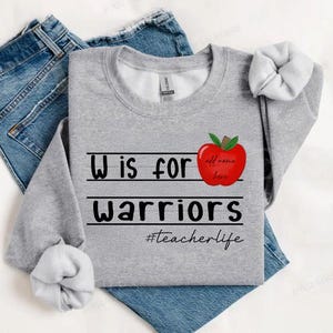 W is for Warriors PNG | Teacher PNG | Teacher PNG | Back to school png | Digital Download | Warriors png