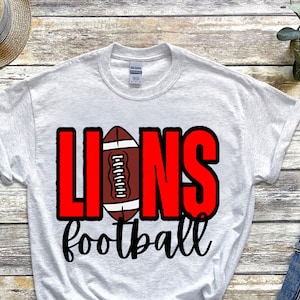 Lions Football PNG | Lions Digital Download | Football Sublimation | Lion PNG