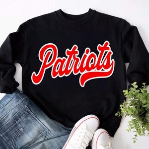 Patriots Red Cursive PNG | Patriots Digital Download | Patriots PNG