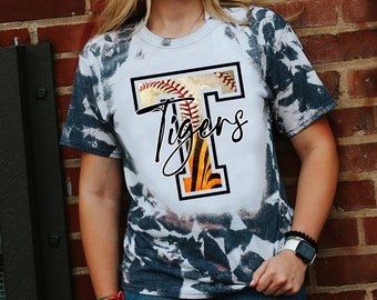 Tigers Baseball PNG, Game Day Team Shirt Design, Baseball Sublimation Graphic, School Spirit File, Instant Download