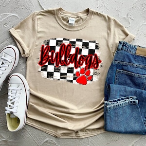 Checkered Bulldogs PNG | Custom Digital | Bulldogs PNG