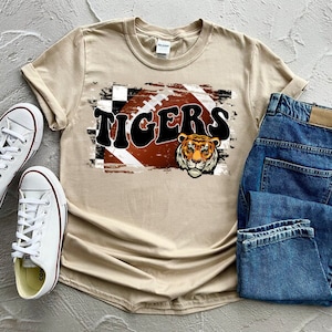 Tigers Football PNG | Tigers Sublimation Design | Tigers Digital Download | Tigers DTF Design | Tigers PNG | Football Sublimation