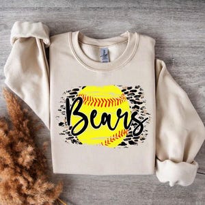 Bears Softball PNG | Bears Digital Download | Bears png