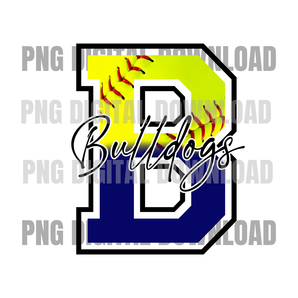 Bulldogs Softball Sublimation Design Sublimation PNG Etsy