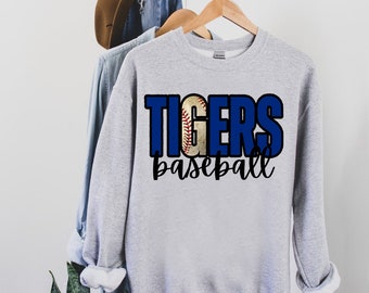 Game Day Tigers Baseball PNG, Team Mascot Shirt Design, Game Day Sports Graphic, School Spirit Sublimation File, Instant Download