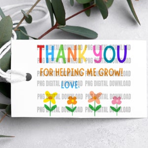 Teacher Appreciation tags | Teacher Thank you Gift Tag | End of School Year Tag | Thank you teacher tag | Teacher Appreciation Week