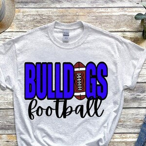Bulldogge Fußball PNG | Bulldoggen Digitaler Download | Bulldoggen PNG | Bulldoggen DTF Design