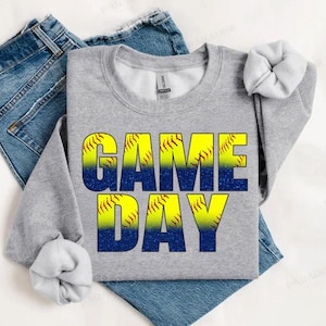Game Day Softball PNG | Digital Download | Custom Digital | Softball PNG