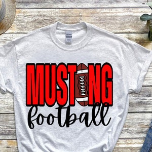 Mustang Football PNG | Digital Download | Sports Sublimation | Mustangs PNG
