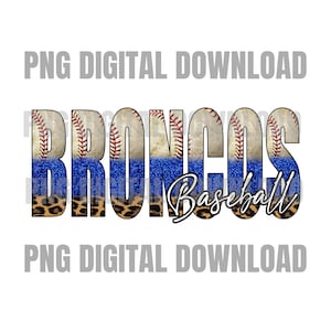 Broncos-honkbal, png | Sublimatieontwerp | Sublimatie-png | Digitale download | Honkbalsublimatie | Aangepast digitaal| Broncos-png