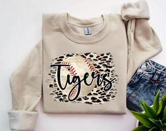 Tigers Baseball PNG, Game Day Team Shirt Design, Baseball Sublimation Graphic, School Spirit File, Instant Download