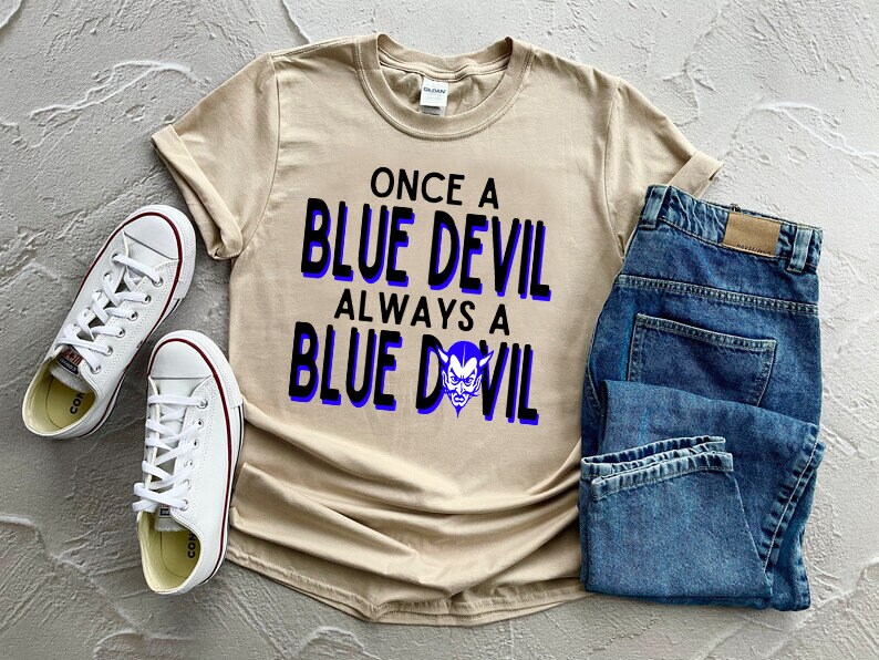 Once a Blue Devil always a Blue Devil PNG | Blue Devils Digital Download | Custom Digital | Blue Devils PNG