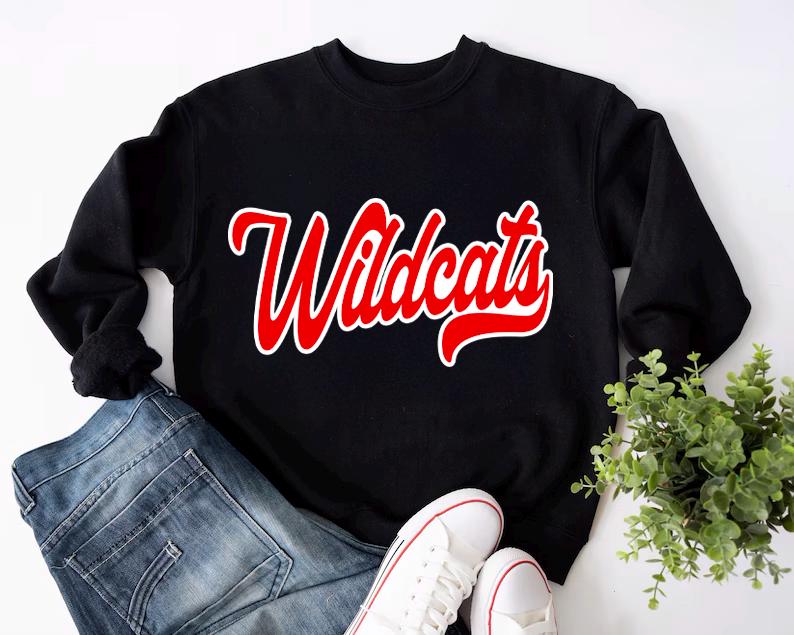 Cursive Red Athletic R Wildcats Cursive Red PNG, Team Mascot Shirt Design, School Spirit ...