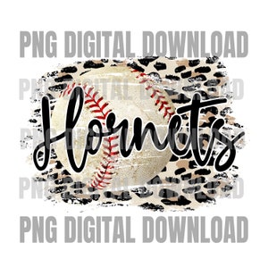 Hornets Baseball PNG | Hornets Sublimation Design | Hornets Digital Download | Printable Artwork | Custom Digital | Hornets PNG