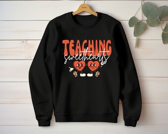 Teaching Sweethearts PNG, Valentine’s Day Teacher Shirt Design, Classroom Love Graphic, Teacher Sublimation File, Instant Download