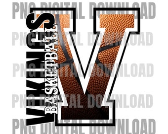 Vikings Basketball PNG | VVikings Digital Download | Custom Digital | Vikings PNG