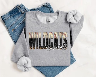 Wildcats Baseball PNG | Digital Download | Custom Digital | Wildcats PNG