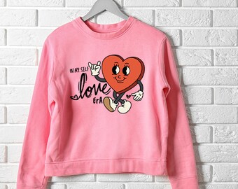 In My Self Love Era PNG, Valentine’s Day Shirt Design, Candy Hearts Retro Graphic, Cute Love Quote Sublimation File, Instant Download