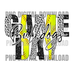 Spieltag Bulldogs PNG | Bulldoggen Softball png | Bulldoggen Digitaler Download | Bulldogs PNG