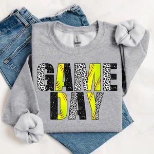 Game Day Softball PNG | Digital Download | Printable Artwork | Softball Png | Custom Digital