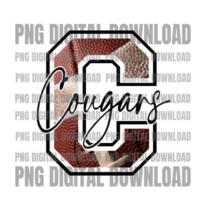 Cougars Football PNG | Cougars Digital Download | Cougars PNG