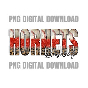 Hornets Baseball PNG | Hornets Digital Download | Hornets PNG | Custom Digital