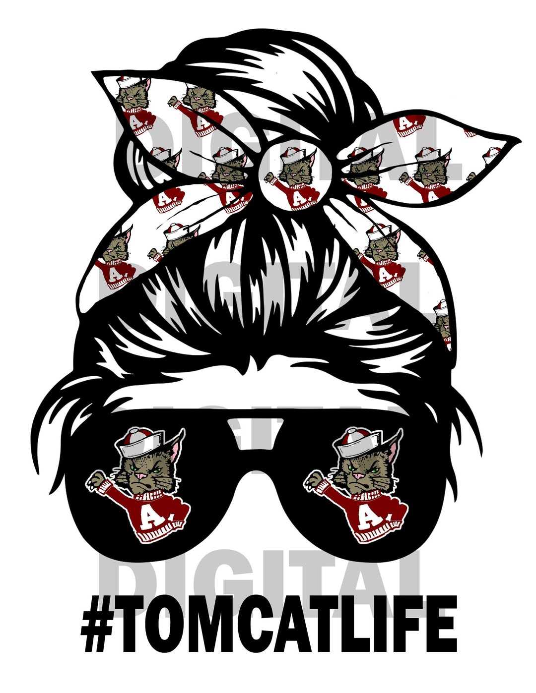 Ashland Tomcat Life Sublimation Design Sublimation Digital Download