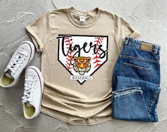 Tigers Baseball PNG, Spieltag Team Shirt Design, Baseball Sublimationsgrafik, Schulgeist Datei, Sofort Download
