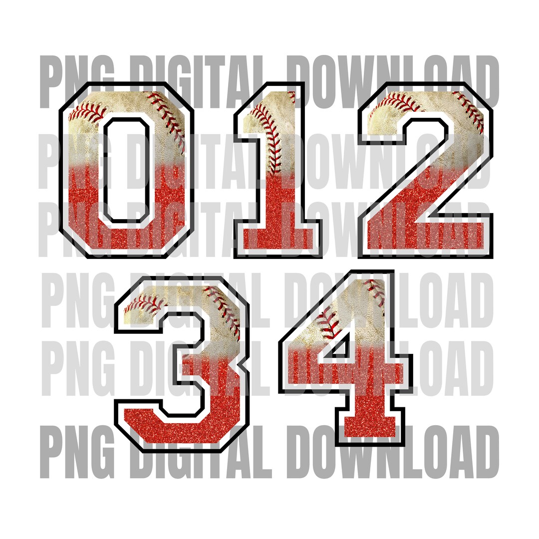 Baseball Numbers 04 Baseball Sublimation Design Sublimation Etsy