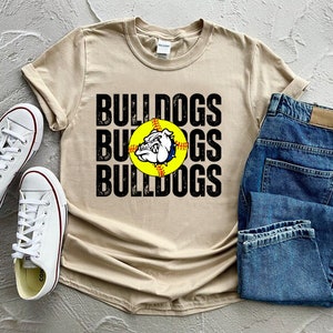 Bulldoggen Softball PNG | Bulldoggen Digitaler Download | Benutzerdefinierte Digital | Bulldogs PNG