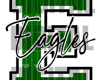 Eagles-voetbal, png-bestand | Mascotteontwerp schoolgeest | Sublimatiebestand | Game Day-shirt | Ontwerp voetbalshirt | Digitale download