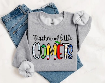 Teacher of Little Comets PNG, Classroom Teacher Design, Back to School School Spirit Graphic, Mascot Sublimation Download