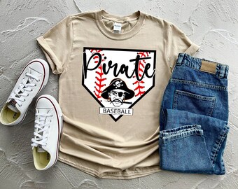 Piratas de béisbol Home Plate PNG / Descarga digital de piratas / Béisbol de piratas PNG / Digital personalizado / Piratas png