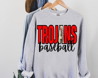 Trojans Baseball PNG | Trojans Digital Download | Custom Digital | Trojans PNG