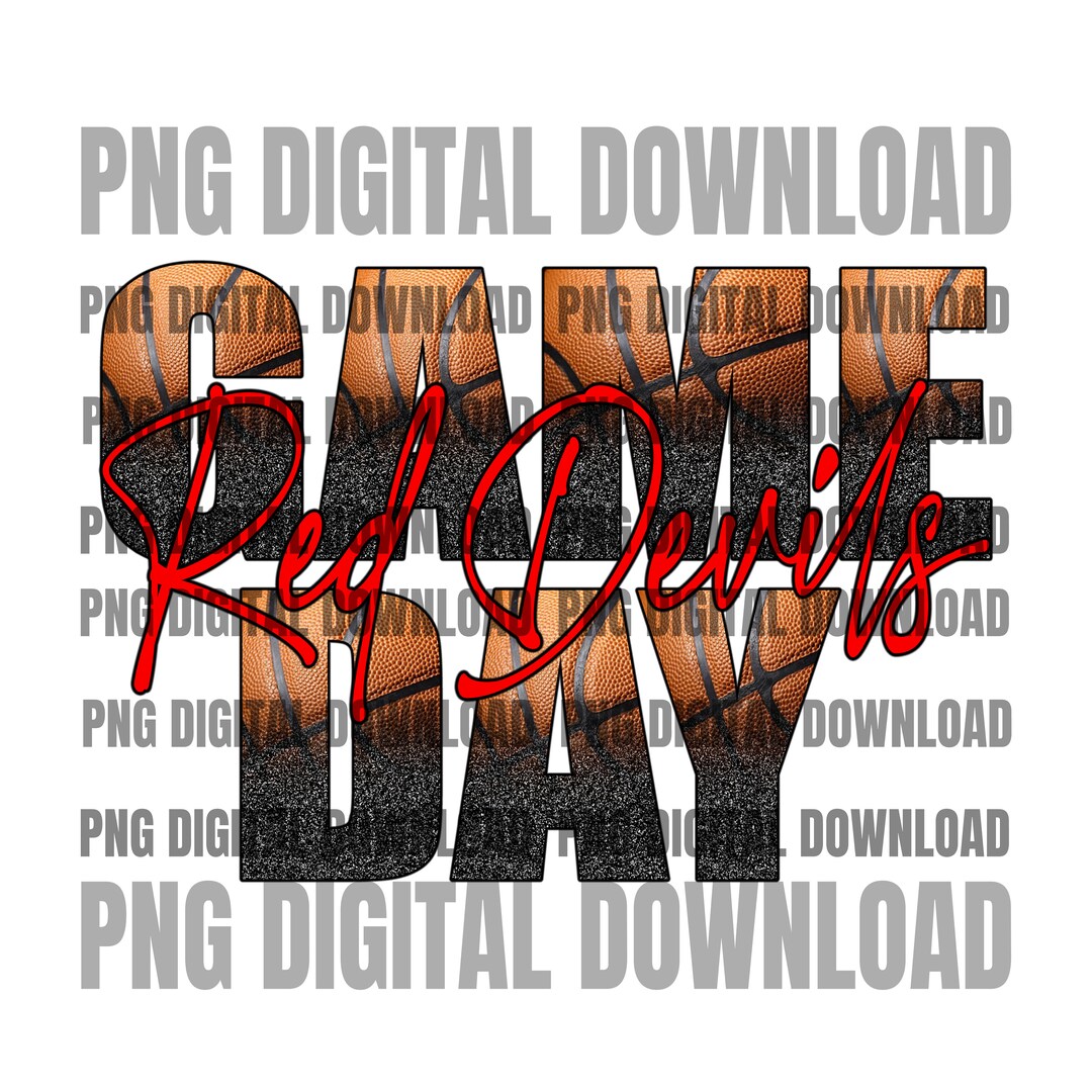 Red Devils Basketball PNG Sublimation Design Sublimation PNG Digital