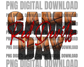 Diables Rouges Basketball PNG | Conception par sublimation | Sublimation PNG | Téléchargement numérique | Sublimation sportive | Numérique personnalisé| Diables Rouges PNG