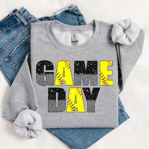 Game Day Softball PNG | Digital Download | Custom Digital | Softball PNG