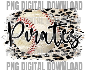 Piratas béisbol PNG / Piratas descarga digital / Sublimación de béisbol / Digital personalizado / Piratas PNG