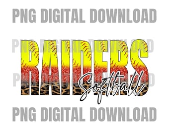 Raiders Softball PNG | Raiders Digital Download | Custom Digital | Raiders PNG