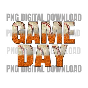 Game Day Baseball PNG | Digital Download | Baseball PNG | Custom Digital
