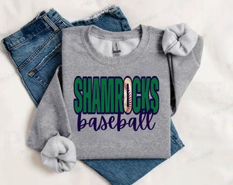 Shamrocks Baseball PNG | Shamrocks Digital Download | Shamrocks Baseball PNG | Shamrocks PNG