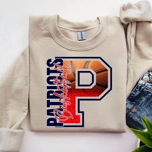 Patriots Basketball PNG | Patriots Sublimation Design | Patriots Digital Download | Basketball Sublimation | Patriots Basketball PNG