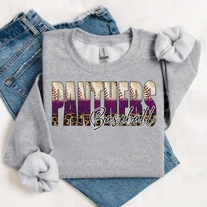 Panthers Baseball PNG | Sublimation Design | Sublimation PNG | Digital Download | Baseball Sublimation | Custom Digital| Panthers PNG