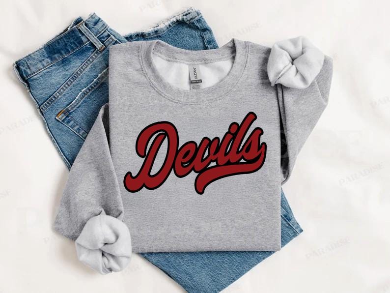 Devils Maroon Cursive PNG | Digital Download | Custom Digital | Red ...
